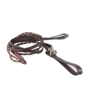 Slope reins horse luxury made of leather |Suitable for pony and warm blood |Simple fastening |Incl. 2 strong carabiners (warm blood brown) warm blood brown