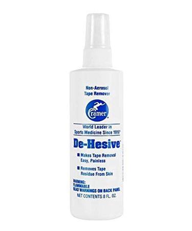 Cramer De-Hesive Spray Easily Removes Athletic Tape Adhesive and Base Painlessly Remove Ankle and Kinetic Taping Residue From Skin Athletic Training Equipment AT Supplies 8 Ounce Spray
