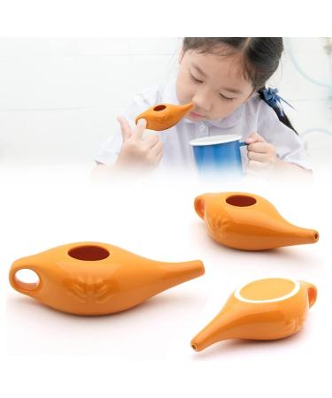 korvre 250Ml Ceramic Neti Pot Nose Cleaning Pot Leakproof Spout Pot for Nasal Rinsing Nose Washing Men and Women White - Buy Online on GoSupps.com