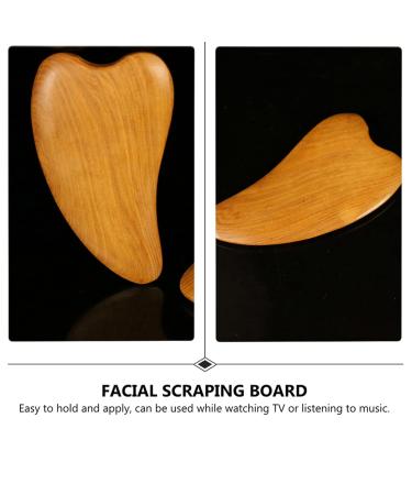 EXCEART 4pcs Handheld Scraping Tablets - Guasha Massage Stick & Face Scraping Boards | Wooden Spa Body Scraper for Facial Care - Buy Online on GoSupps.com