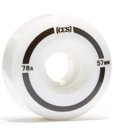 CCS Cruiser Skateboard Wheels - 52mm, 54mm, 57mm - 78A - White