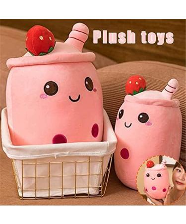 Domeilleur BoBa Plushie 24cm Red Soft Pillow Stuffed Toy | Bubble Tea Cup Shaped Hugging Cushion | Gift for Girlfriend | Skin-friendly Comfortable Cuddle Toy - Buy Online on GoSupps.com