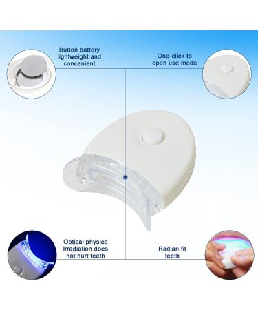 Teeth Whitening Gel Refill Kit - 9x3ml & 1x3ml Syringes with LED Light & 3 Mouth Trays | Best International Shipping - Buy Online on GoSupps.com