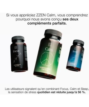 ZZEN Calm | Ashwagandha KSM-66 Extrait de Safran et M lisse | Compl ment Anti Stress SuperCalm Cortisol pour R duire Stress Anxi t Angoisse | Am liore l Humeur et quilibre motionnel (PACK 1) 60 unit (Lot de 1) - Buy Online on GoSupps.com