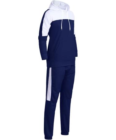 Hanxiulin Men's Jogging Suit - Cotton Sports Training Suit & Sweat Jacket - Dark Blue Leisurewear - Buy Online on GoSupps.com