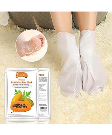 Foot Peel Mask 3 Pairs - Exfoliating Papaya Foot Mask for Dry Skin Removal and Heel Repair - Buy Online on GoSupps.com