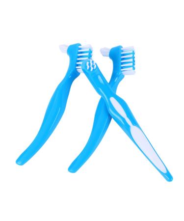 Tovinanna 6 pieces double prosthesis nursing. False toothbrush double -sided toothbrush false teeth prosthesis brush prosthesis brush