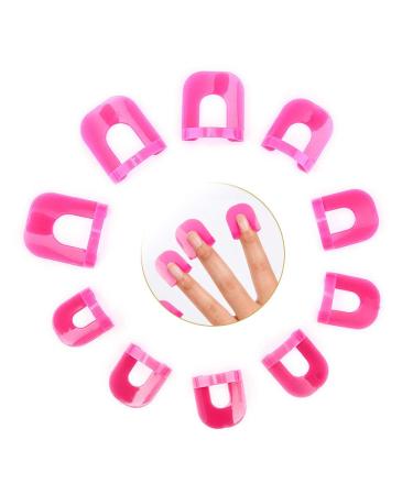 Gresunny 78pcs Nail Polish Stencil Reusable Plastic Nail Protector Shields Kit Finger Cover Nail Art Protector Clips Cap Nails Edge Protector Nail Polish Shield Anti Spill Manicure Protection Tools