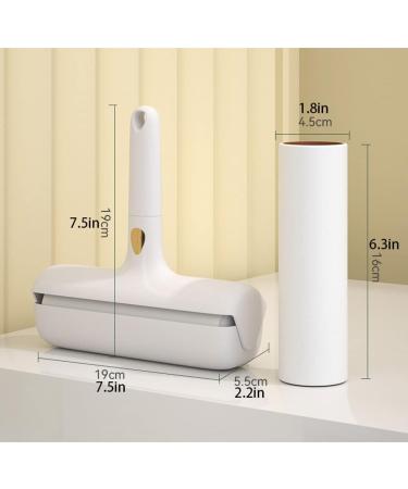 Extra Sticky Large Surface Lint Roller for Pet Hair - 1 Handle & 7 Refills 420 Sheets Green - Ultimate Lint Removal Tool - Buy Online on GoSupps.com