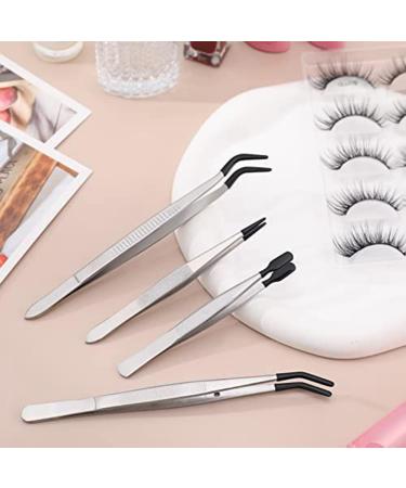 Sadkyer 4-Piece Rubber Coated Tweezers Set | Fine Tip & Flat Tip Epilator Pliers for Precision | Ideal for Beauty & Personal Care - Buy Online on GoSupps.com