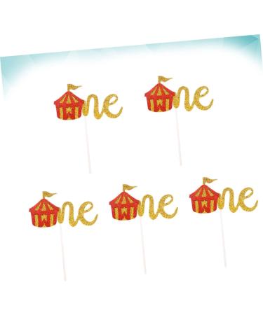 Gogogmee 5 Pcs Holidays Cupcake Picks birthday cake decorations glitter cupcake toppers circus baby shower forest animal birthday cupcake decorations paper cake picks zoo food child fruit - Buy Online on GoSupps.com