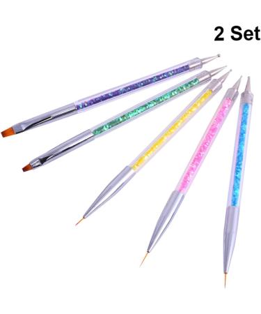 Healeved Sets Nail Art Pen Uv Gel Pen Nail Dotting Pen Nail Drawing Pen Double Head Pull Pen - Buy Online on GoSupps.com