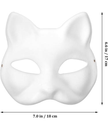 Buy Nolitoy 5-Piece Cat Masks - Blank White Facial Paper Masks for Cosplay & Christmas - Ideal for DIY Painting & Masquerade - Buy Online on GoSupps.com