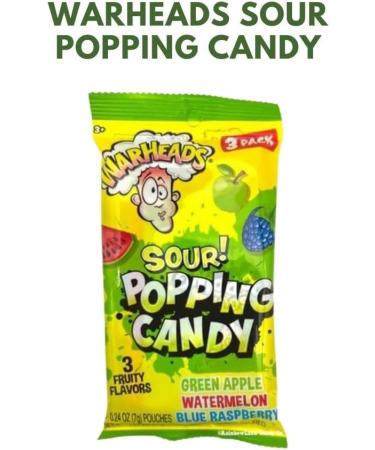 War-heads Sour Popping Candy Apple Watermelon and Raspberry Sour Taffy 2in1 Tropical Strawberry 2in1 Colors and Flavors and Hot Tamales Filled Pop Variety Pack (Pack of 01) - Buy Online on GoSupps.com