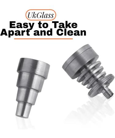10/14/18mm Male & Female 6 in 1 Universal Dab Nail for Rigs E-Nails & Torches - Titanium Dab Nail Smoking Tool for Wax Oil & More - Buy Online on GoSupps.com