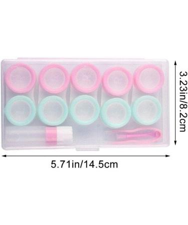 5 Couples Travel Contact Lens Cases - Stylish Eye Lens Box in Pink & Green for Women - Buy Online on GoSupps.com