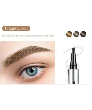 Eyebrow Pencil Quad-Tip Split Eyebrow Pencil Highly Effective Filler for a Long-Lasting Natural Wild Eyebrow Look Natural and Long-Lasting 5 Colors to Choose From (1) - Buy Online on GoSupps.com