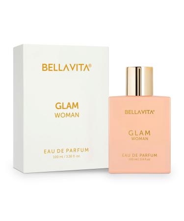 Bella Vitas Luxury GLAM Woman Eau De Parfum With African Orange Jasmine & Patchouli Premium Long Lasting Floral & Woody Fragrance Liquid EDP For Women 100ml - Buy Online on GoSupps.com