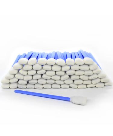 Wellgler's 5.11" Foam Cleaning Swabs,for Electronics, Camera, Gun,Optical Lens Cleaning and Clean Inkjet Printer Roland 100 blue