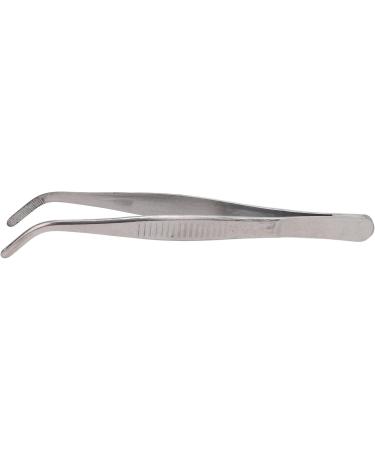 Tweezers Tool Portable Erosion Resistant Stainless Steel Tip Tweezers with Serrated Edge Easy to Clean for Watch Repair Bag (Curved Round Tip) - Buy Online on GoSupps.com