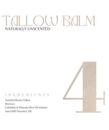 Noelle's Naturals 100% Grassfed Tallow Balm (2oz) - Unscented - Fragrance Free - Paleo Skincare - Herb-Infused - Moisturizing Body Butter for Dry Skin Stretch Marks & More! - Buy Online on GoSupps.com