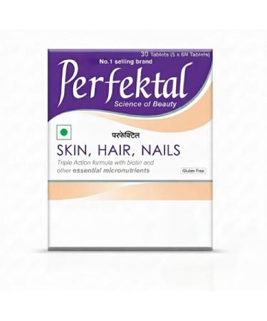 Hair Skin Nail Supplement Triple Action Formula enriched with Biotin Zinc Selenium Grape Seed Extract for Healthy Skin Hair and Nails | Gluten Free Vegetarian Tablets(Pack of 1) - Buy Online on GoSupps.com