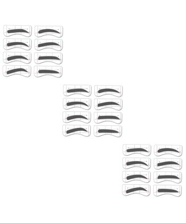 NOLITOY 96 Pairs 8 Eyeshadow Eye Shadows Molds Kits Eyebrow Card Template Eyebrow Powder Eyebrow Trimming mediumx3pcs As Shownx3pcs