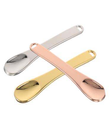 Anneome 3 Mini Makeup Spatula Cosmetic Spoons for Cream Application Applying Creams Masks Lotion Reusable Beauty Accessories