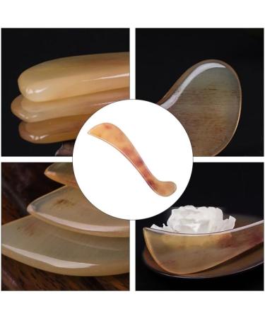 PACKOVE Horn Gua Sha Tool Facial Beauty Scraping Board for Face Massage and Skin Care Pain Relief 5.12 Inch Natural Material - Buy Online on GoSupps.com