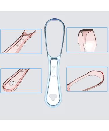 Buy Reusable Double-Sided Tongue Scraper for Adults - Plastic Hygiene Cleaning Brush with Non-Slip Handle | Fresh Breath Tool - Light Green - Buy Online on GoSupps.com