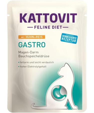 Kattovit Feline Diet Gastro Bundle 20x85g - Special Wet Food for Cats with Gastrointestinal Issues - 4 Varieties Available - Buy Online on GoSupps.com