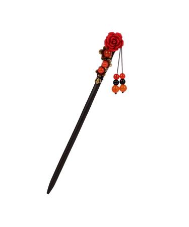 Lurrose Chinese Hair Stick Flower Hair Chopsticks Vintage Hairpin for Woman