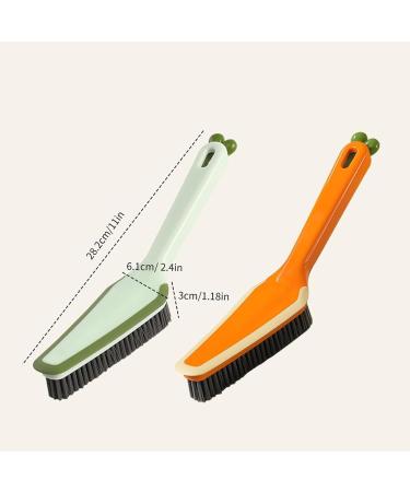 4 in 1 Multi-Functional Hard Bristle Crevice Cleaning Brush Tile Edge Seam Gap Small Cleaning Scrub Brush Long Handle Clean Without Blind Spots for Household Bathroom Kitchen (Green) - Buy Online on GoSupps.com