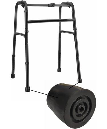 Black Walker Tips Mobility Aid Replacement Rubber Tips for Walkers and Commode Walker Feet Accessories 4 Count - Buy Online on GoSupps.com