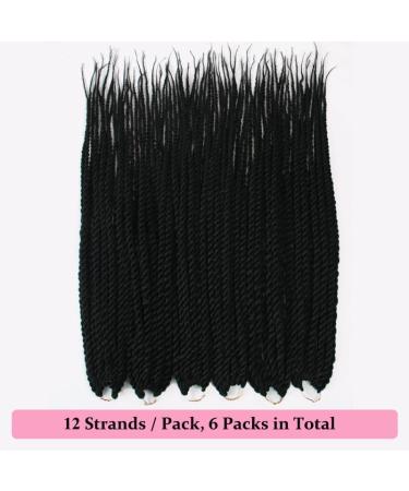 NICETODAY 30 Inch Jumbo Senegalese Twist Crochet Hair 6 Pack - Long Synthetic Braiding Hair for Black Women - Pre-looped & Straight Ends - 1B Color - Buy Online on GoSupps.com