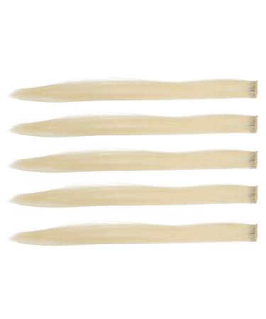 Colorful Hair Extensions Multicolor Party Highlight Straight Hair Clips Girls Synthetic Hair Extensions Colorful Hair Extensions Highlight Wig Clips Hair Extensions Highlight Wigs Women's(Off-white)