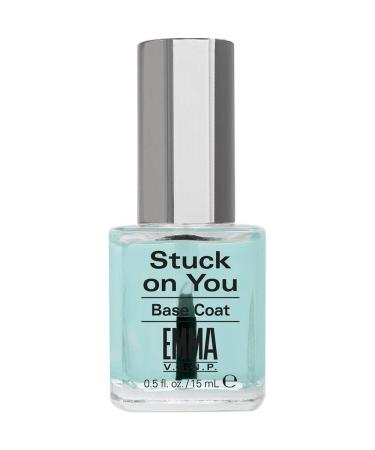 EMMA Beauty Stuck On You Base Coat, Quick Dry & Long Lasting Nail Base Coat, 12+ Free Formula, 100% Vegan & Cruelty-Free, 0.5 fl. oz. 0.50 Fl Oz (Pack of 1)