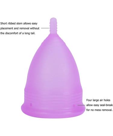 Reusable Menstrual Cup Set of 4 | Eco-Friendly Period Cups for Women 2 Small & 2 Large in Purple & White - Buy Online on GoSupps.com