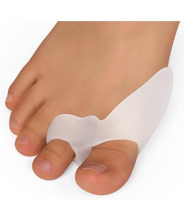 4x toe spreader Big toe with loop hallux valgus correction silicone soft gel hallux rail for women and men breathable hallux valgus bandage