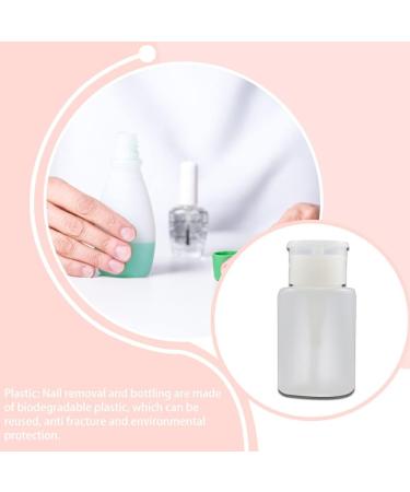 FIOERDTUIE Push Down Empty Pump Dispenser Plastic Convenient Reusable Washable Alcohol Clear Bottle with Rotating Cover Remover White - Buy Online on GoSupps.com