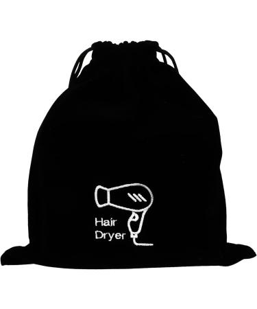 Hair Dryer Bag Black Flannel Drawstring Bag Hair Dryer Storage Pouch Organizer Travel Bag Jewelry Dust Bag for Hotel Home Styling Tools Black - Buy Online on GoSupps.com