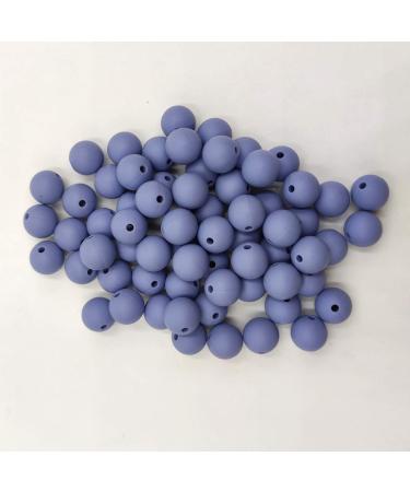 Brunnera Blue Silicone Round Beads 15mm - 50pcs | Sensory Silicone Pearl Beads for Mom Necklace DIY Jewelry Making - Buy Online on GoSupps.com