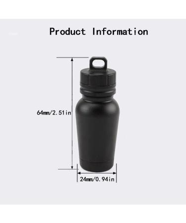 Portable Aluminum Pill Organizer Keychain - Waterproof Travel Medicine Box | Dual-Sided Grey Alloy Pill Holder for Outdoor Use - Buy Online on GoSupps.com