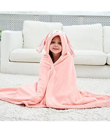 Hilmocho Kids Hooded Bath Towel - Soft Baby Toddler Blanket Poncho Towel for Boys and Girls - Pink - Buy Online on GoSupps.com