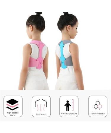 Children Kid Shoulder Back Brace Support Adjustable Magnetic Posture Corrector Spine Lumbar Support Brace Belt (Color : Blue Size : Small) (Blue Small) (Small) - Buy Online on GoSupps.com