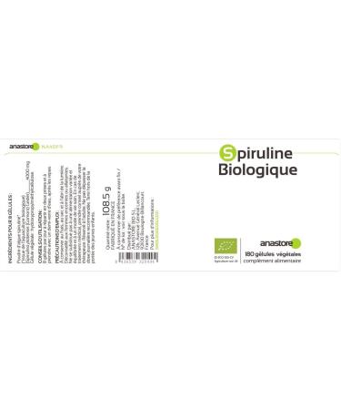 Organic Spirulina * 500 mg / 180 Capsules * From Organic Aquaculture * Antioxidants Cardiovascular Deficiencies Energy Emotional Balance Immune Sports Performance Weight - Buy Online on GoSupps.com