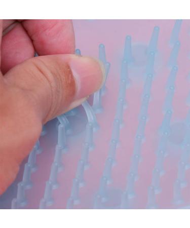 Exceart Bathroom Massage Pad - Silicone Foot Scrubber Mat for Shower & Laundry | Foot Rub & Clean | Blue - Buy Online on GoSupps.com