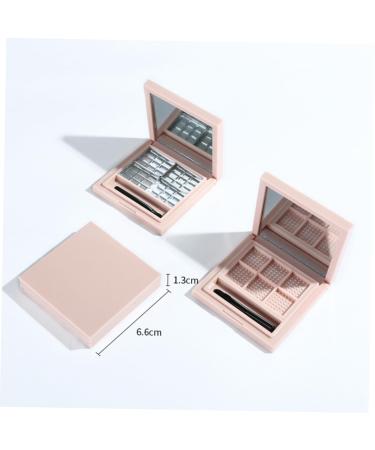 Shop 2pcs Empty Eyeshadow Dish & Cosmetic Case | Pink Square Palette for Cosmetics - International Shipping Available - Buy Online on GoSupps.com