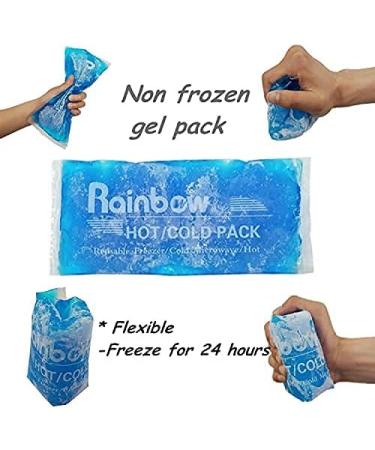 Gel Ice Packs for Injuries - Reusable Hot Cold Pack for Head Neck Knee Elbow Wrist Foot Pain Relief - Flexible Cold Pack for Breast Surgery Strain Migraine - 2 Pack - Buy Online on GoSupps.com