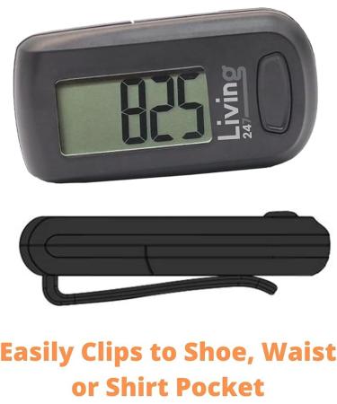 Living247 FitStep 3D Pedometer for Seniors - Easy One Button Step Counter - Buy Online on GoSupps.com